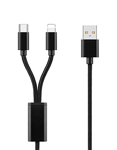 蘋果、安卓Type-C一拖二充電線